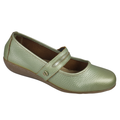 Romulo Casual Cuero Verde Metal Mujer Talla 35 Ref 2218 